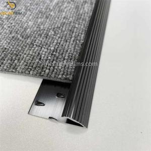 Quality Anodized Black Carpet Edge Transition Strip Trim 7.7mm Thickness wholesale