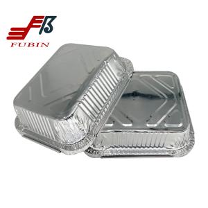 Quality 550ML Disposable Food Aluminum Foil Baking Pan 0.06mm Thickness wholesale