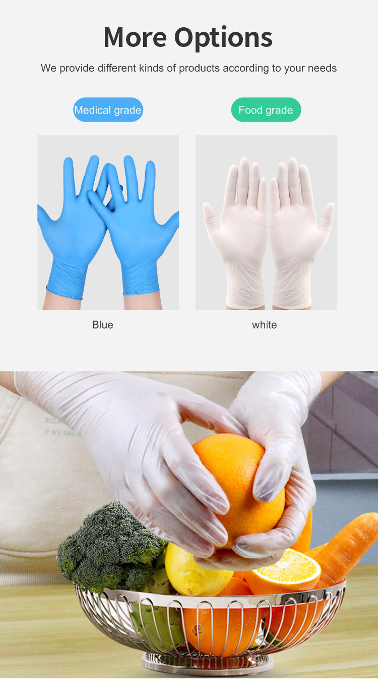 Sterile Disposable Surgical Gloves Nitrile Latex 9 - 12 Inches High Elasticity