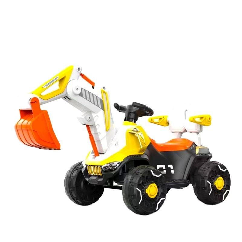 LED Headlights and Dynamic Music 6v Electric Ride on Construction Truck Car for Kids