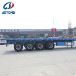 General Cargo Carrier Flatbed Semi Trailers 3 Axles Detachable Sidewall