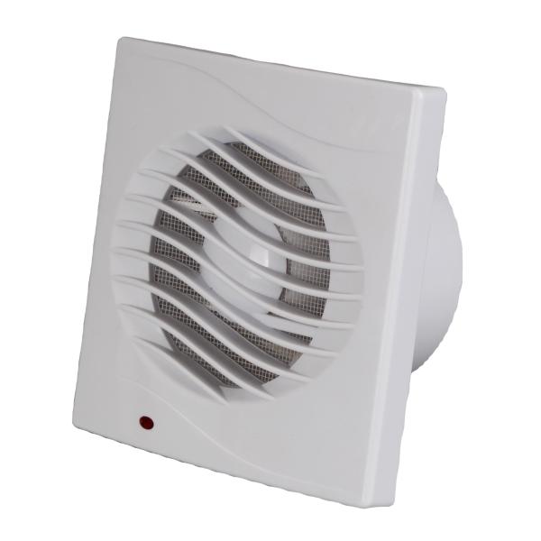 ABS Material 6 Inch Square Wall Mounted Bathroom Ventilation Exhaust Fan For
