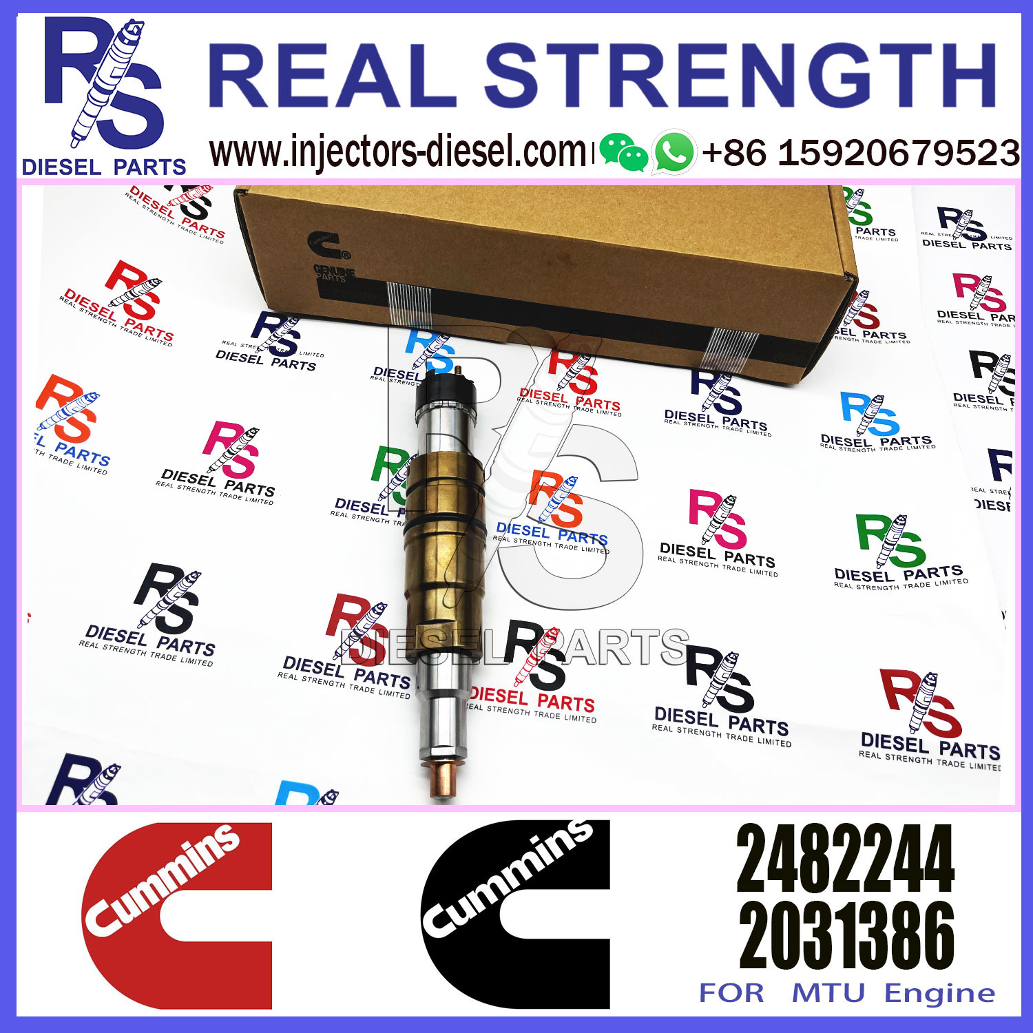 Diesel XPI common rail injector 2264458 2419679 2482244 fuel injector assembly
