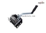 Steel A3 1500 lb Worm Drive Hand Winch Black Spraying Worm For Warehouses