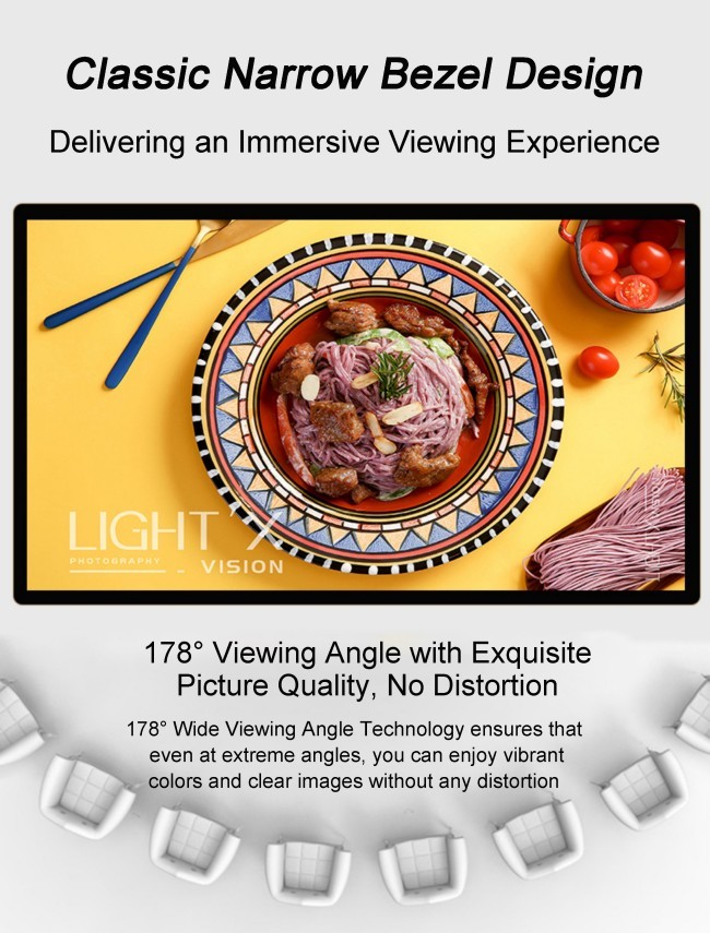 Fullscreen 75" 85" 4K LCD Advertising Display For Indoor Screen Advertising