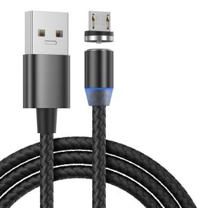Quality Durable 3 In 1 Magnetic Usb Cable , Round LED Nylon Magnetic Charging Cable wholesale