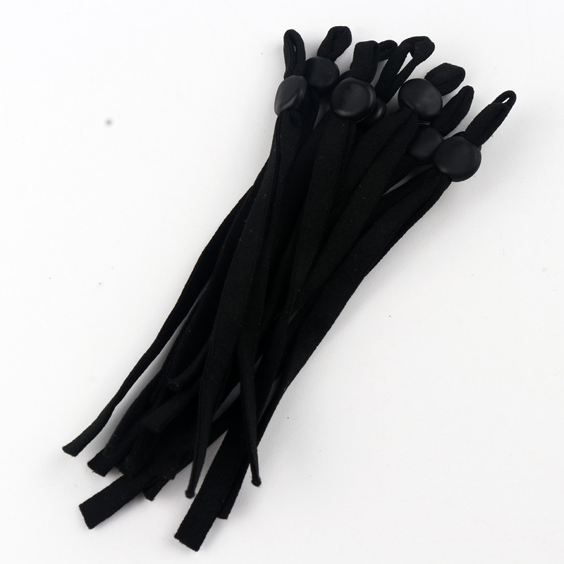 Colorful 12cm&5mm flat adjustable elastic band for face mask with buckle earloop strap earloop cord