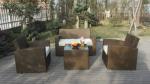 4pcs steel cane sofa