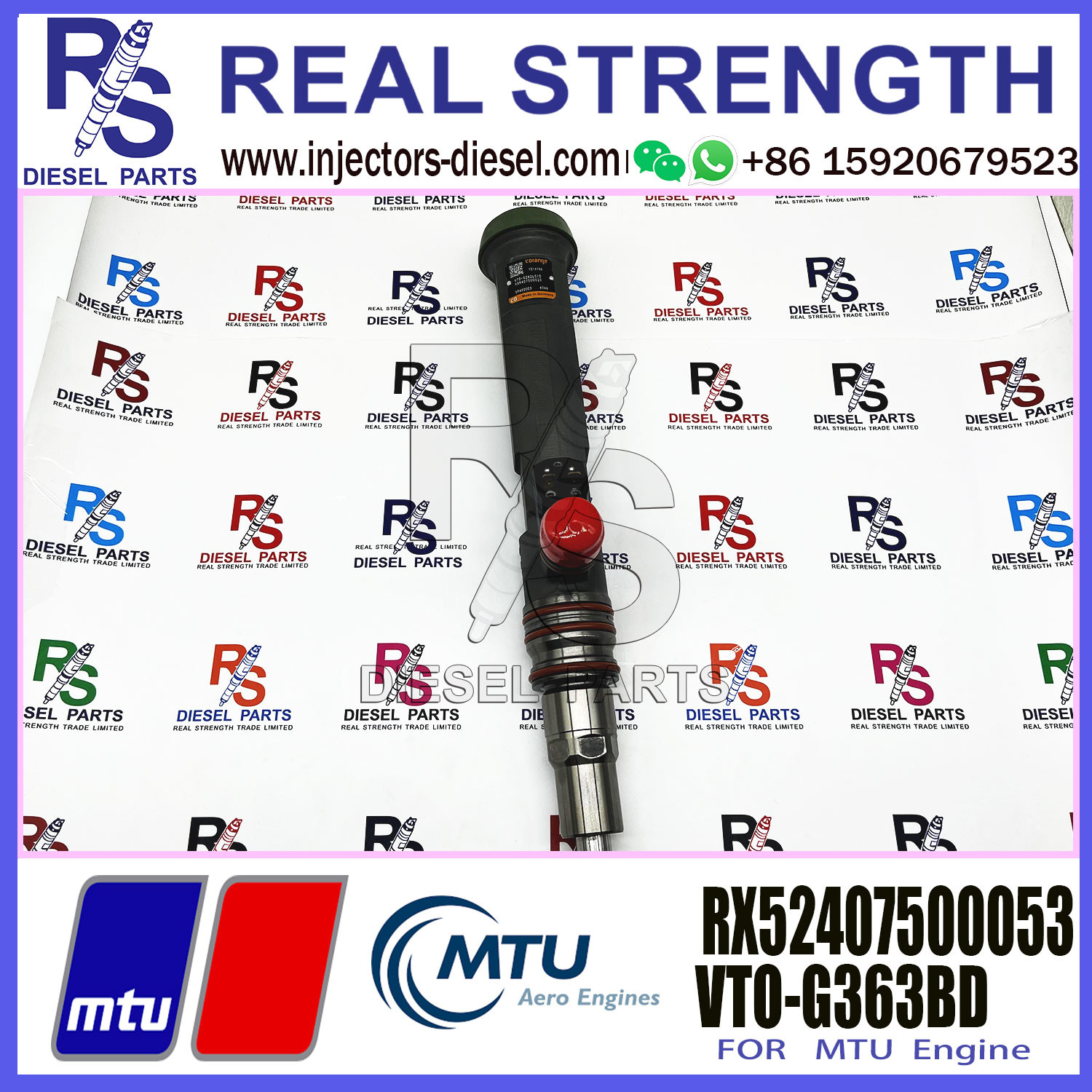 Diesel Fuel Injector VTO-G463BD RX52407500053 For MTU