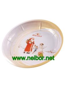 Quality round metal tin serving tray metal platter wholesale