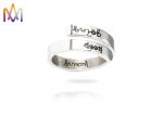 Steel Color 5g Engraving Words Personalized Jewelry Ring