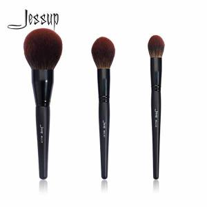 Quality Black Shimmer non irritant Face Makeup Brush Set T274 Birch Wood Handle wholesale