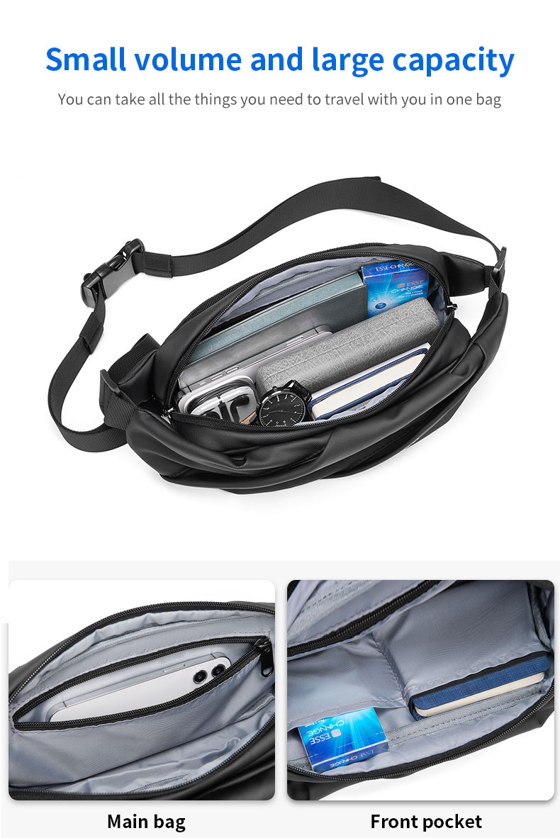 Factory new design wholesale stylish waterproof korean style men crossbody bags sling custom sling bag men sling bag