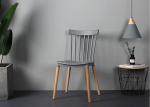 Tavern Wooden Leg Plastic Chair Gray Stackable Dining Room Chairs
