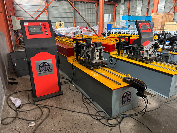 Omega profile roof batten roll forming machine in Egypt Top hat roll forming machine Raw material: Galvanized steel