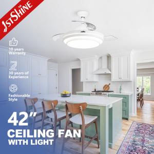 Quality 42 Inch LED Ceiling Fan with Hidden Blades and Metal Acrylic Material by 1stshine wholesale