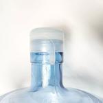20 Litre Water Bottle Non Spill Caps Peel Off Type White PE With Rubber Liner