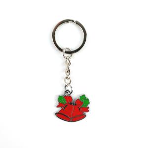 Quality Christmas Themed Soft Enamel Keychain Festive Bell Designs for Holiday Cheer wholesale