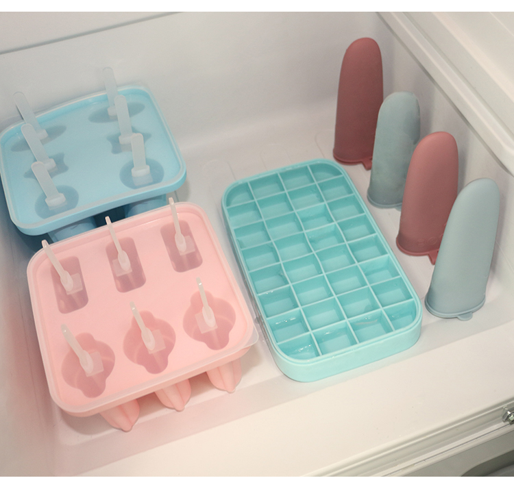 Family DIY Ice Cream Mold Tray With Food Grade Soft Silicone Material