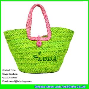 Quality LUDA wholesale straw bags colorful cornhusk straw beach totes wholesale