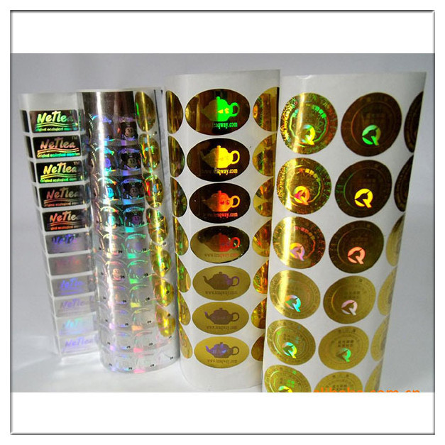 Custom print Anti-fake authentic adhesive secure genuine hologram sticker label,Printed Silver Hologram Security label