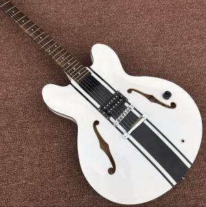 Quality Hollow body JAZZ electric guitar with white top wholesale