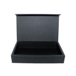 Wooden Luxury Gift Boxes Black Paper Silk Screen 1C printing