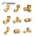 Brass Pex Compression Fittings For Pex Multilayer Water Pipe ISO 9001/9002