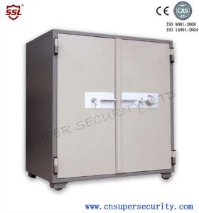 Quality 540L Locking Points Double Door Fire Resistant Safe Box with 8 Steel Live action Draw Bolts for shares markets wholesale