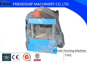 Quality 7.5kw Hydraulic Power C Purlin Roll Forming Machine With 17 Forming Rollers wholesale