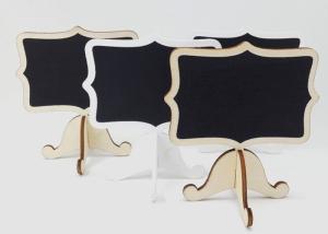 Quality Small Wooden Crafts Gift Blackboard Seat Card For Home / Wedding Decoration wholesale