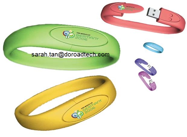 Genuine Capacity Silicone Bracelet USB Flash Drives