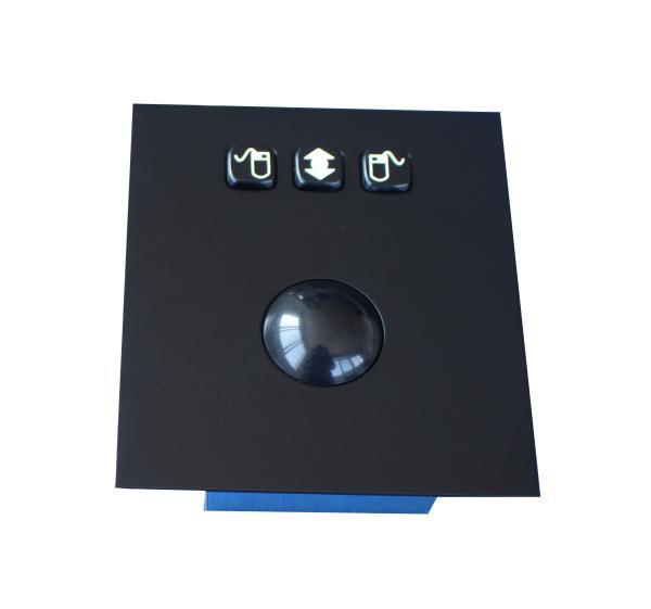 Black Industrial Trackball Pointing Device / kiosk trackball abrasion -