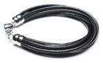 Leather Bracelet, Stainless Steel Clasp