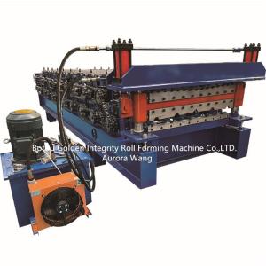 Quality Corrugated Trapezoid Double Layer Roll Forming Machine 15 M/Min wholesale