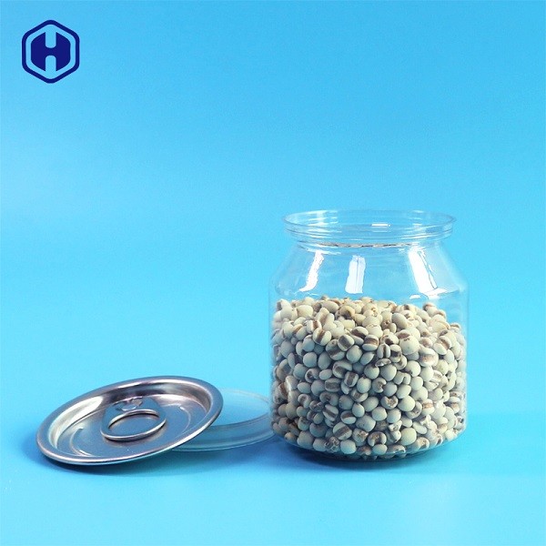Food Safe Clear Plastic Cans Snack Candies Pacing Plastic Cylinder Container