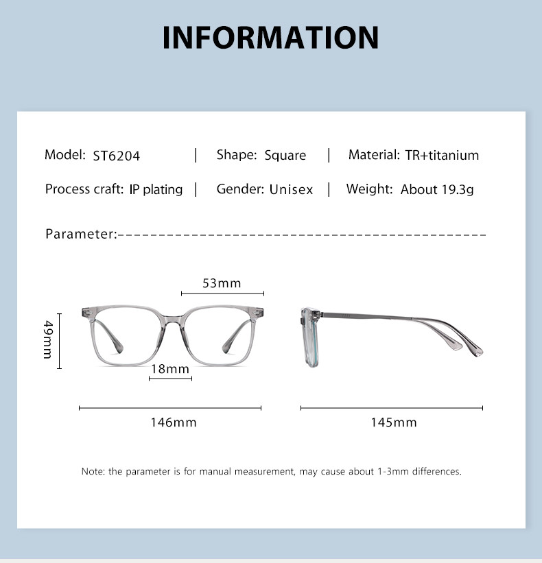 TR+ Titanium Alloy Combination Glasses For Men And Women 4 Colors