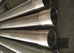 Quality 304 / 316L Vee Round Well Screen Pipe Durable For Water Well Drilling wholesale