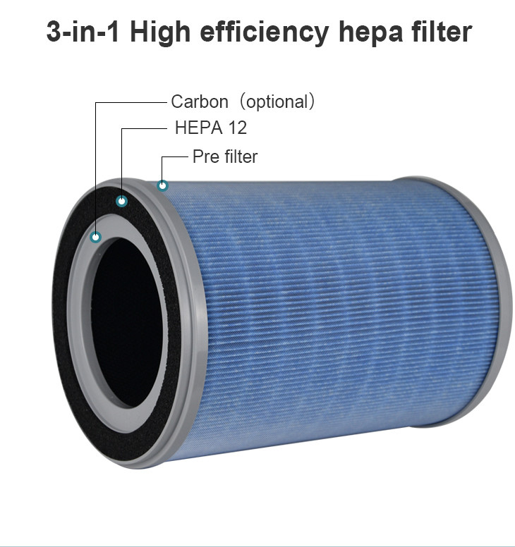 Nylon Mesh 52W 260M3/H Hepa Filtration Air Purifier