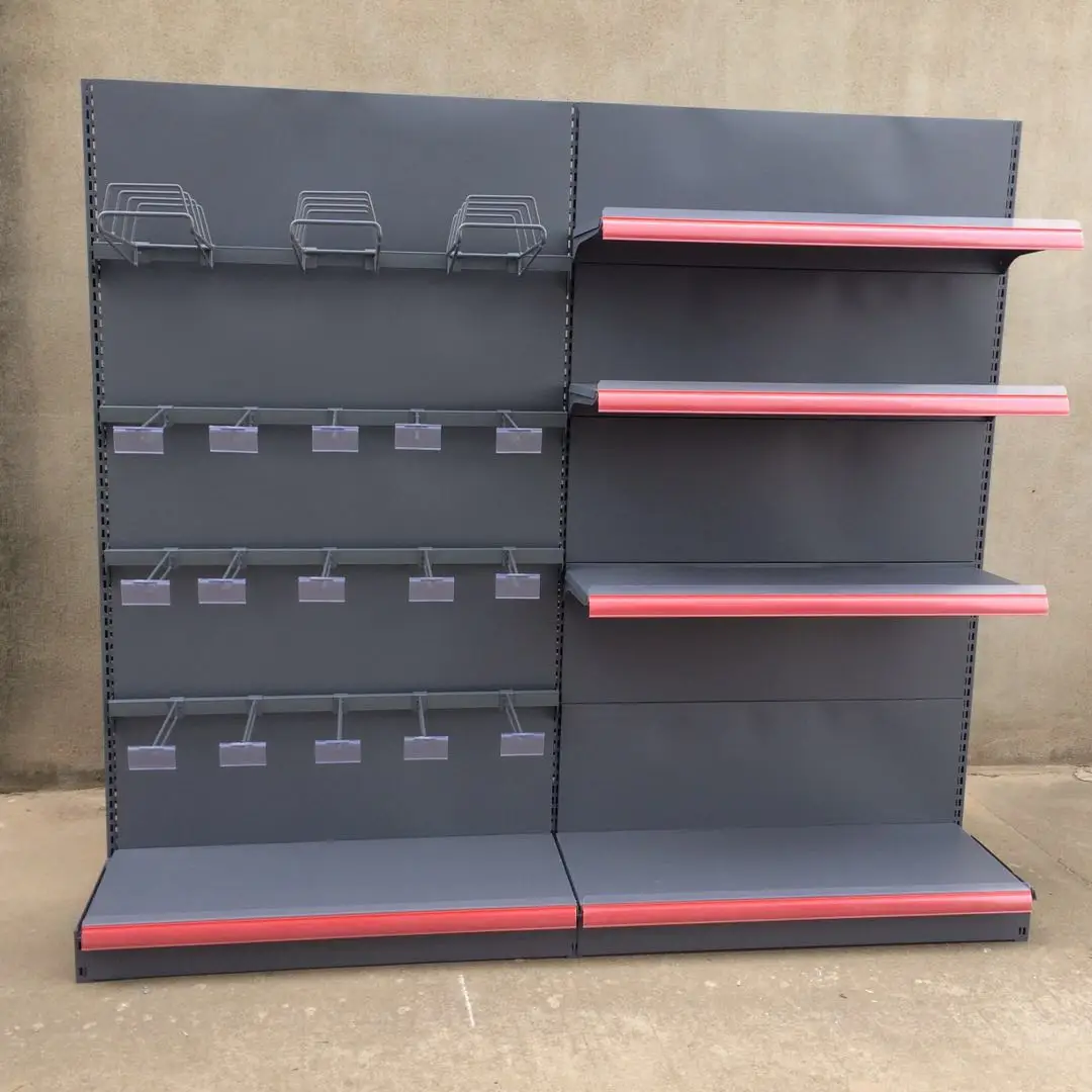 Factory customized color size metal heavy duty shelves wall shelves for cosmetics display gondola
