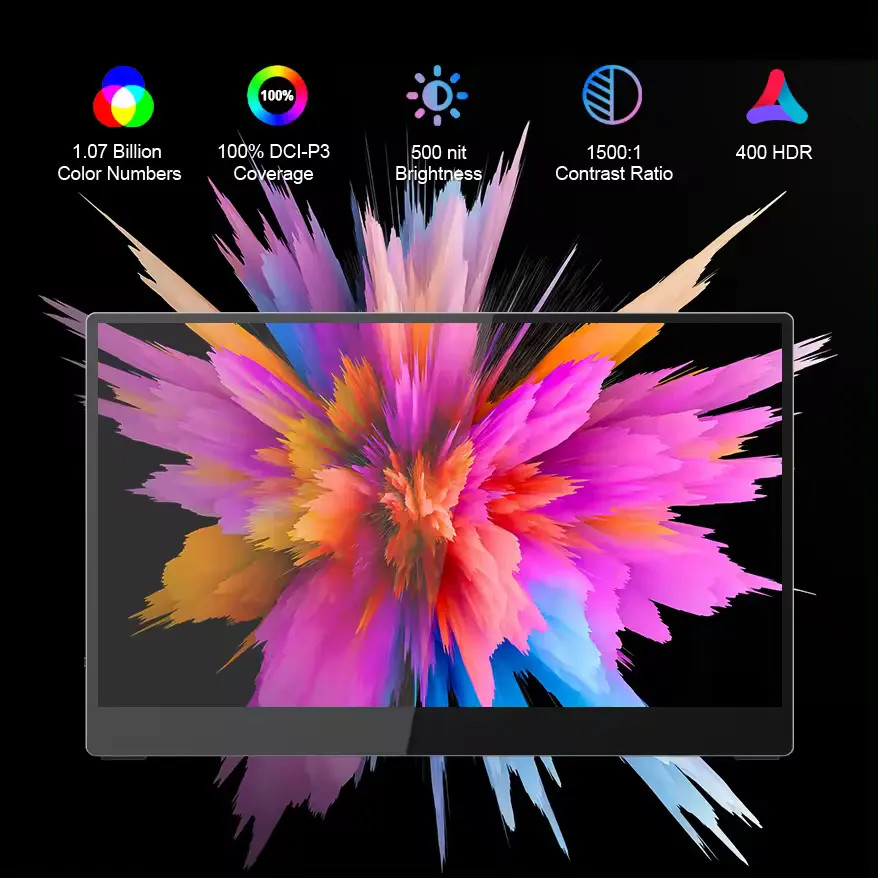Full HD LCD 13.3inch Portable Monitor Dual Screen IPS Display 1920x1080