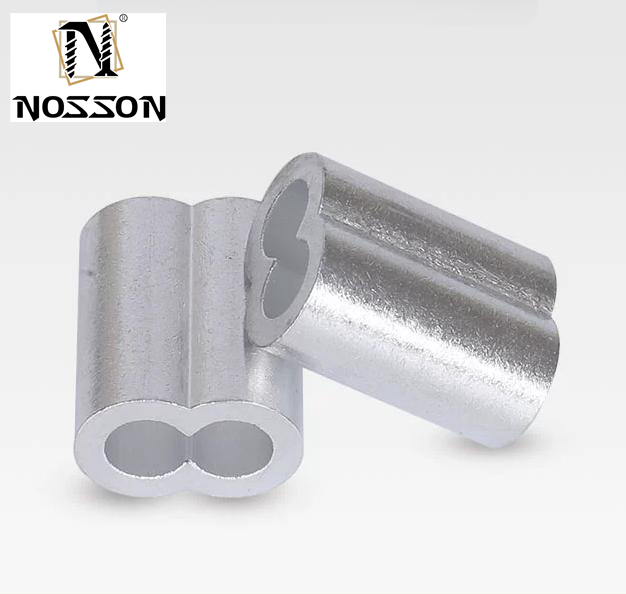 100bag Fishing Line Accessories In Tube Wire Connector Pipe Crimp Sleeves Connector oval Aluminum Crimps Sleeve for m10