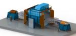 Plastic Product Making Shuttle Rotomolding Machine High Efficiency