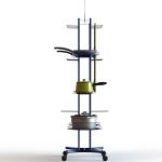 Custom Pans Metal Floor Display Stands Wire Metal Shelves And Wire Pegs