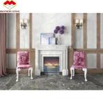 White Greek Marble Natural Stone Statue Frame Art Fireplace for Prestigious