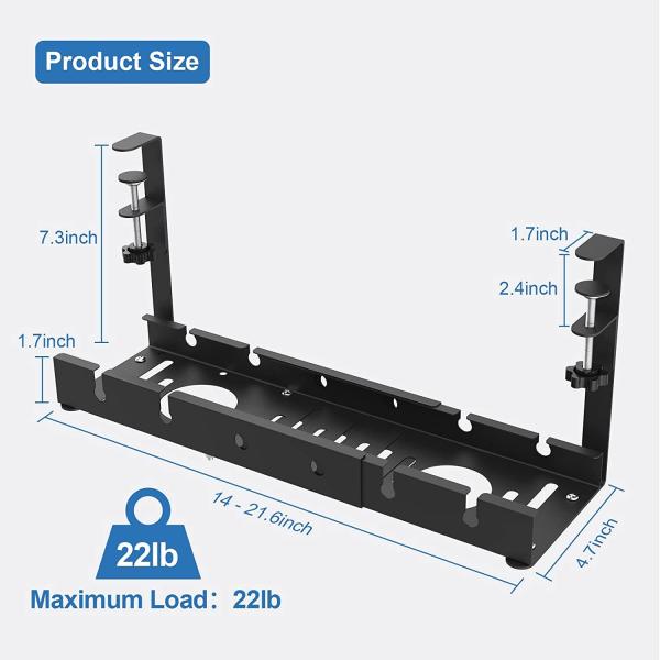Multifunctional Cable Management Tray Steel Q235 Retractable Wire Organizer for