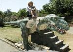 Kids Coin Operated Animatronic Dinosaur Ride For Shopping Mall Promotion