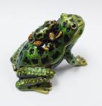 Baby Mum Frog trinket jewelry box metal frog trinket box treasure box metal
