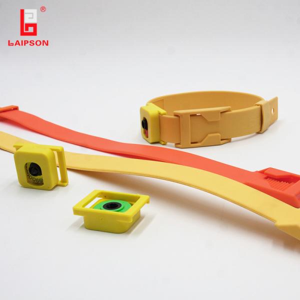 Yellow Soft Rfid Cow Cattle Leg Band Waterproof 720 Mm*30mm ISO9001