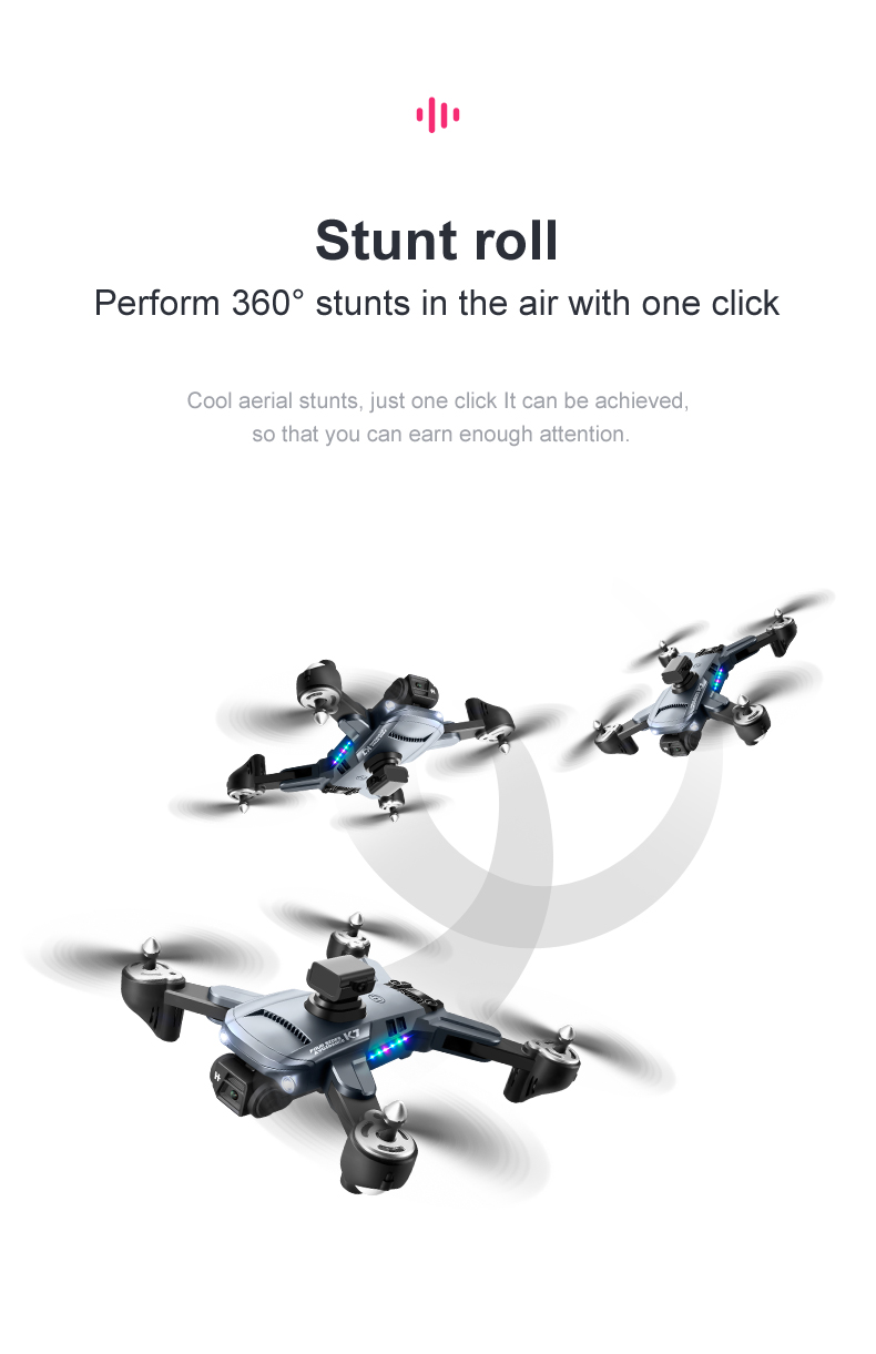 Battery 1800 mAh Plastic Foldable Dual Camera Wifi Fpv Obstacle Avoidance Mini Quadcopter Drone